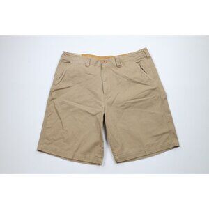 Vintage Timberland Mens 38 Faded Baggy Heavyweight Cotton Twill Shorts Beige